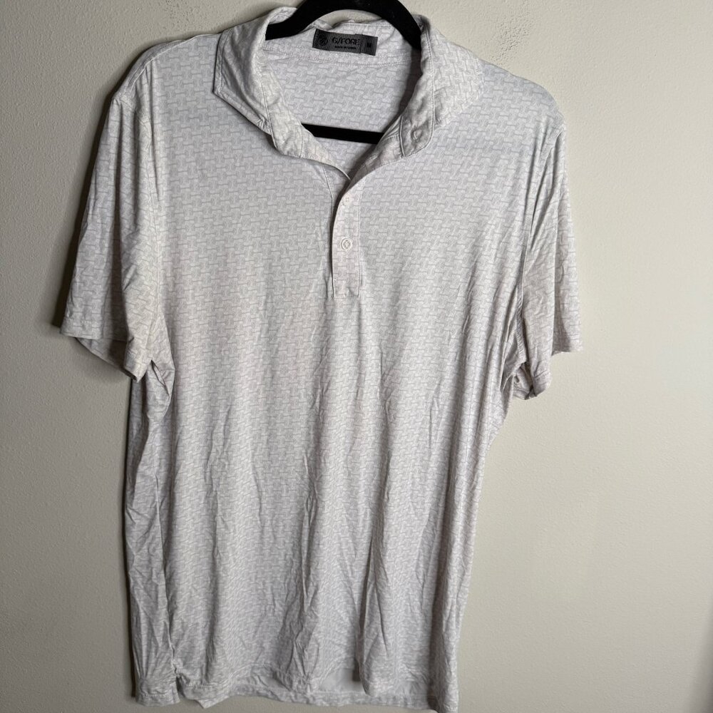 G/FORE Men's Medium Activewear‎ Polo Shirt Short Sleeve Patterned Golf Casual